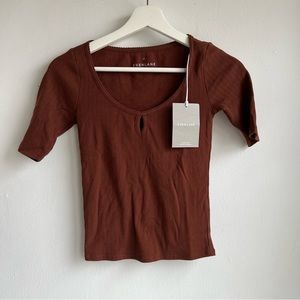 Everlane rust rubbed scoop neck NWT